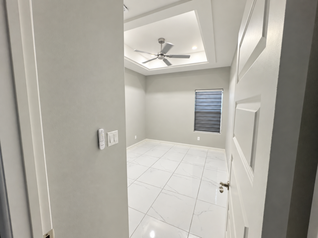 Bedroom viewed from the doorway